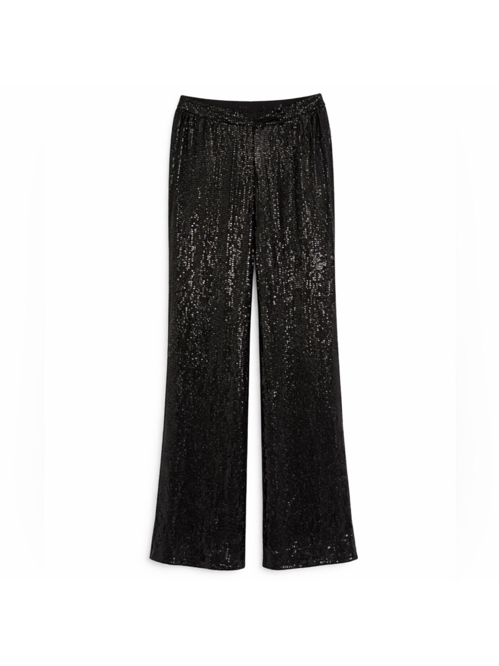Hugo Buscati Collection Black Silk Sequin Evening Pants NWT Size 4